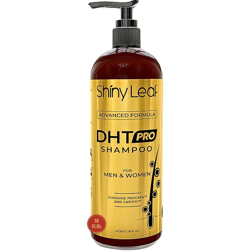Shiny Leaf DHT Pro Shampoo Advanced Formula - Made In USA With Procapil And Capixyl, DHT Blockers And Natural Extracts, Anti-Thinning Shampoo for Men and Women, Stimulates Follicles For Thicker Fuller Hair - Image 1